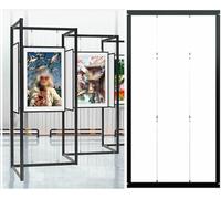 WDSOPK Présentoir Pliable Et Mobile pour Exposition De Peinture,Stand Publicitaire,Étagère De Communication,Porte-Affiches Multi-Plis,Panneau D'Affichage Commercia(8 Pièces-60X160 (23,6X63 Pouces))