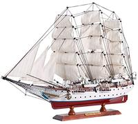 WDSOPK Red Sailing Model Solid Wood Handmade Crafts Exquisite Desktop Ornaments Creative Home Simulation Decorations