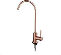 WDSOPK Robinets de cuisine, filtre à eau robinet col de cygne à levier unique pour évier de cuisine (or rose)