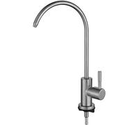 WDSOPK Robinets de cuisine, robinet filtre à eau, col de cygne, levier unique, robinet osmose inverse pour évier de cuisine (brossé)