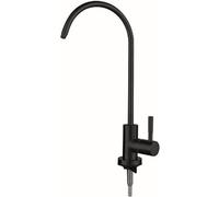 WDSOPK Robinets de cuisine, robinet filtre à eau col de cygne levier unique robinet osmose inverse pour évier de cuisine (Noir)