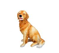WDSOPK Simulation Dog Statue, Dog Sculpture Hound Animal Model Decorative Resin Antique Craft Home Desktop Wine Cabinet Display Collection Figurine Gift