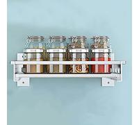 WDSOPK Spice Rack,Spice Herb Racks Wall Mounted, Kitchen Spice Rack Stainless Steel Hanging Seasoning Jar Storage Rack for Kitch (Silver 50Cm)(Silver-50Cm