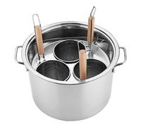WDSOPK Stainless Steel Pasta Cooker Insert Set, Multipots Home Kitchen Stock Pot - Includes Insert Strainer Basket - Ultimate Pasta Cooking Experience(3 Holes)