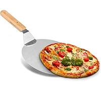 WDSOPK Stainless Steel Pizza Peel Shovel 12 inch Round Pizza Peel Paddle Baking Tool