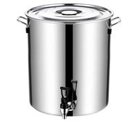 WDSOPK Stainless Steel Stock Pot with Spigot & Soft-Touch Handles, Perfect for Soup, Stews, Wine Serving, Durable Kitchen Essential, Easy to Handle, 8-Quart Capacity(20 * 20Cm)