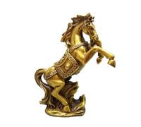 WDSOPK Statue De Cheval en Cuivre, Décoration D'Entrée De Maison, De Bureau, De Table Basse De Salon, Figurine en Laiton(M)