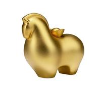 WDSOPK Statue Décoration D'Intérieur, Cheval Plaqué Or Véritable, Ornements De Porche en Cuivre, Décorations Créatives en Laiton