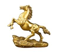 WDSOPK Statue Décorative en Bronze, Cheval, Ornements, Artisanat en Bronze pour Étude À Domicile, Sculpture Feng Shui pour Armoire À Vin, Figurine en Laiton(L)