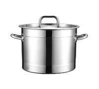 WDSOPK Stockpots Stockpots, Classic Stainless Steel 40Cm Stock Pot with Lid, Commercial Grade Cooking Pot, Mirror Polished Induction Pot(45 * 28Cm)