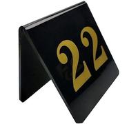 WDSOPK Table Number, Acrylic Triangle Table Numbers, Double-Sided V-Shaped Table Card Restaurant Cafe Bar Seating Table Number (1 to 70)(1 to 30)