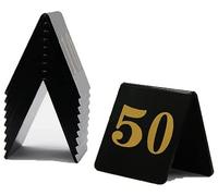 WDSOPK Table Numbers, Acrylic Triangle Table Signs Double-Sided V-Shaped Table Card Restaurant Cafe Bar Seating Table Number (1 to 90)(1 to 70)