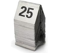 WDSOPK Table Numbers Stainless Steel 1-25/50/70, Table Place Cards Stainless Steel Table Numbers Tent Style Table Cards, 1.6X1.9 inch Signs Plates Restaurant Bar Place Table Mar(1 to 40)
