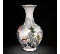 WDSOPK Vase en Céramique De Jingdezhen, Grand Vase À Fleurs pour La Décoration Intérieure, À Poser Au Sol, pour Le Salon, en Porcelaine Faite À La Main, Joli Style Ant(B)