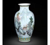 WDSOPK Vase en Céramique De Jingdezhen, Grand Vase À Fleurs pour La Décoration Intérieure, À Poser Au Sol, pour Le Salon, en Porcelaine Faite À La Main, Joli Style Ant(F)