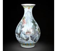 WDSOPK Vase en Céramique De Jingdezhen, Grand Vase À Fleurs pour La Décoration Intérieure, À Poser Au Sol, pour Le Salon, en Porcelaine Faite À La Main, Joli Style Ant(E)