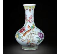 WDSOPK Vase en Céramique De Jingdezhen, Grand Vase À Fleurs pour La Décoration Intérieure, À Poser Au Sol, pour Le Salon, en Porcelaine Faite À La Main, Joli Style Ant(G)