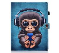 WDSUN Coque Étui pour Tablette de 9 à 10.5 Pouces, Folio Housse de Protection pour YOTOPT 10.1", Huawei MediaPad T3 T5 10, Samsung Tab A 10.1/Tab E 9.6, ASUS ZenPad 10, Lenovo TB-X103F, Singe