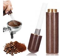 WDT Outil de Distribution d'expresso, Distributeur d'aiguilles à Café, 6 Aiguilles, Distributeur d'aiguilles à Expresso, Agitateur à Café, outils de distribution d'expresso pour Moudre le Café