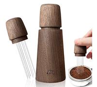 Wdt Tool, distributeur de café en bois de noyer avec support, 0,4 mm d'épaisseur, en acier inoxydable, 10 aiguilles Wdt Tool Espresso pour barista