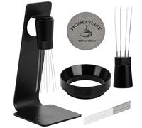 WDT Tool Filtre à café, Kit d'accessoires pour expresso 58mm - Filtre à café 150μm, agitateur de distribution de café à 8 aiguilles, entonnoir de dosage pour barista