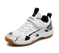 WDUDSUDUW Baskets à enfiler pour enfants - Chaussures de badminton - Chaussures de tennis de table pour tous les terrains - Soutien solide et absorption des chocs (grands enfants/petits enfants