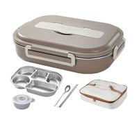 WDWDW Boîte à Lunch Multi-Compartiments, Bento étanche, Sac Isotherme avec Plusieurs Compartiments incluant Un Bol à Soupe