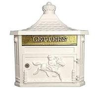 WDWDW Boîte aux Lettres Murale en métal avec Serrure à clé, Grande Taille, 40 x 14 x 45 cm