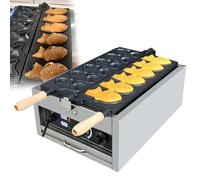 WDWDW Gaufrier Taiyaki en Forme de Poisson, 3000 W, électrique Professionnel, 6 pièces, en Acier Inoxydable antiadhésif