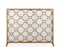 WDWDW Pare-étincelles décoratif Contemporain à Poser, Cadre en Fer forgé avec Grille métallique, 100 cm L x 80 cm H x 20 cm P.