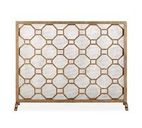 WDWDW Pare-étincelles doré pour cheminée, Panneau Unique en Fer avec Grille de Protection, pour poêle à Bois, 100 x 22 x 80 cm