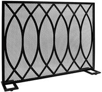 WDWDW Pare-feu pour poêle Screen Fire Guard, Panneau Unique en métal Noir, 40 x 32,3 Pouces, autoportant