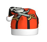 WDXQHY Badge crâne de pirate pour adulte - Chapeau de Noël en peluche - Décoration de vacances festive et accessoire de fête - Chapeau de Noël pour adulte - Décorations de fête