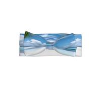 WDXQHY Beaches in the Maldives Bandeau Doux Bébé Bow Bandeau pour Nouveau-né Élastique Doux pour la Peau Accessoire Cheveux pour 0-6 Mois Parfait Baby Shower Bow Headband