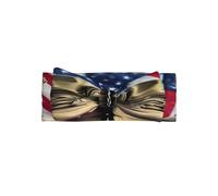 WDXQHY Bottes militaires devant le drapeau, bandeau souple pour bébé, bandeau pour nouveau-nés, accessoire de cheveux élastique doux pour la peau pour 0-6 mois, parfait pour fête prénatale bandeau