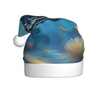 WDXQHY Chapeau de Noël en peluche Raie Manta et poisson pour adulte Décoration de vacances et accessoire de fête Chapeau de Noël pour adulte Décoration de fête Chapeau
