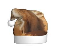 WDXQHY Fennec Chapeau de Noël en peluche renard dans le désert pour adulte Décoration de vacances et accessoire de fête Chapeau de Noël pour adulte Décoration de fête Chapeau