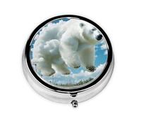 WDXQHY Mini pilulier rond compact et portable fabriqué en fer galvanisé respectueux de l'environnement, organisateur de voyage pour médicaments, bureau ou utilisation en déplacement, design pratique à