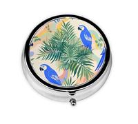 WDXQHY Mini pilulier rond compact et portable fabriqué en fer galvanisé respectueux de l'environnement, organisateur de voyage pour médicaments, bureau ou utilisation en déplacement, design pratique à