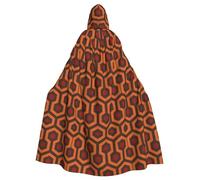 WDXQHY Shining Overlook Cape à capuche en polyester imprimé complet pour cosplay, fêtes masquées, comics Cons, tissu léger et confortable anti-démangeaisons avec fermeture à nouer