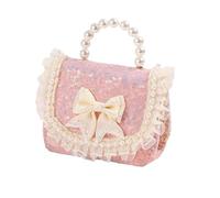 WDZDS 13 X 9 cm Dentelle Paillettes Petit Sac à Main Perle Pochettes de Perles pour Les Mariages Sac Dolly Perle Sac à bandoulière Sac Dolly de mariée Sac de soirée