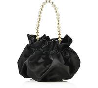 WDZDS 18 * 13CM Sac à Main en Satin Sac de soirée en Perles Sac de Mariage de mariée Sac à Main Sac de Bal Pochette de Demoiselle d'honneur pour Le Jour du Mariage Perle Mini Sac à Main
