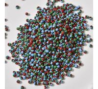 WDZDS 270/480/1300 pièces 3/4/5 mm Perles de rocaille en Verre rayées tchèques colorées, Perles de Verre pour Bricolage, Fabrication de Bijoux, Accessoires Faits à la Main, projets pour Enfants