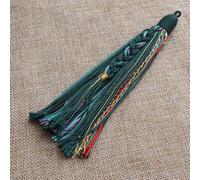 WDZDS 3/6 pièces 14 cm Vert tibétain Mini Glands Faits à la Main pour l'artisanat Porte-clés Glands Charms Glands en Vrac pour la Fabrication de Bijoux Boucle d'oreille/Glands de Signet