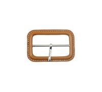 WDZDS Boucle de Remplacement en Cuir véritable Noir/Marron de 2,5 à 6 cm, Boucle de Ceinture recouverte de Cuir de Remplacement avec épingle pour l'artisanat de Boucle coulissante Triglide