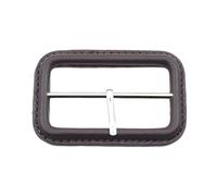 WDZDS Intérieur 2,5-5 cm Noir Boucle en Cuir véritable Remplacement de Boucle de Ceinture recouverte de Cuir avec épingle pour l'artisanat Boucle coulissante Triglide