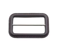 WDZDS Intérieur 2,5-5 cm Noir Boucle en Cuir véritable Remplacement de Boucle de Ceinture recouverte de Cuir avec épingle pour l'artisanat Boucle coulissante Triglide