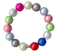 WDZDS Magic Pearls Bracelets extensibles, 14 mm en acrylique, effet 3D, perles réfléchissantes magiques, bracelet extensible pour femme, accessoire de fête, vêtements de loisirs (style mixte 1, perles