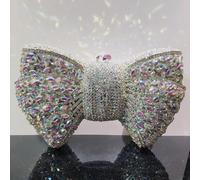 WDZDS Strass Mariée Dolly Sac Embrayage Sac À Main Arc De Luxe Diamant Femmes Rouge Soirée Embrayages Sacs De Mariage Sac De Mariée Pierres Sacs À Main