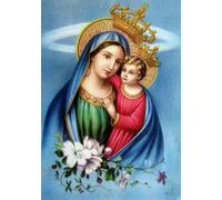 WDZFF 1000 pièces ，Affiche ，Difficult Puzzle ，Gifts ，Colorful ，The Madonna Oil Painting ，Jeux De Mémoire Et De Cognition pour Les Personnes Âgées ，Décoration Murale - Kx281Zs